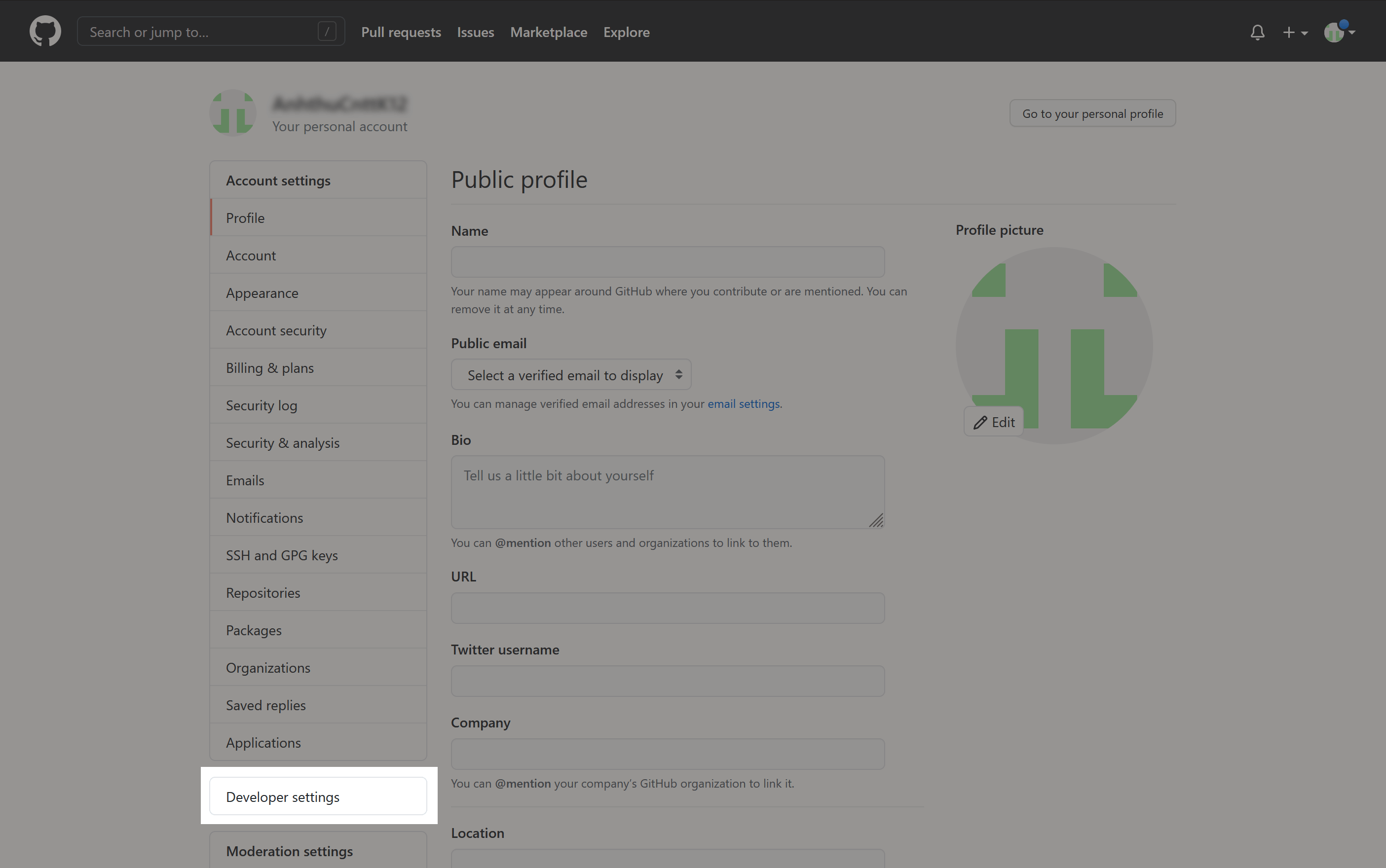 Get GitHub API Key Pair