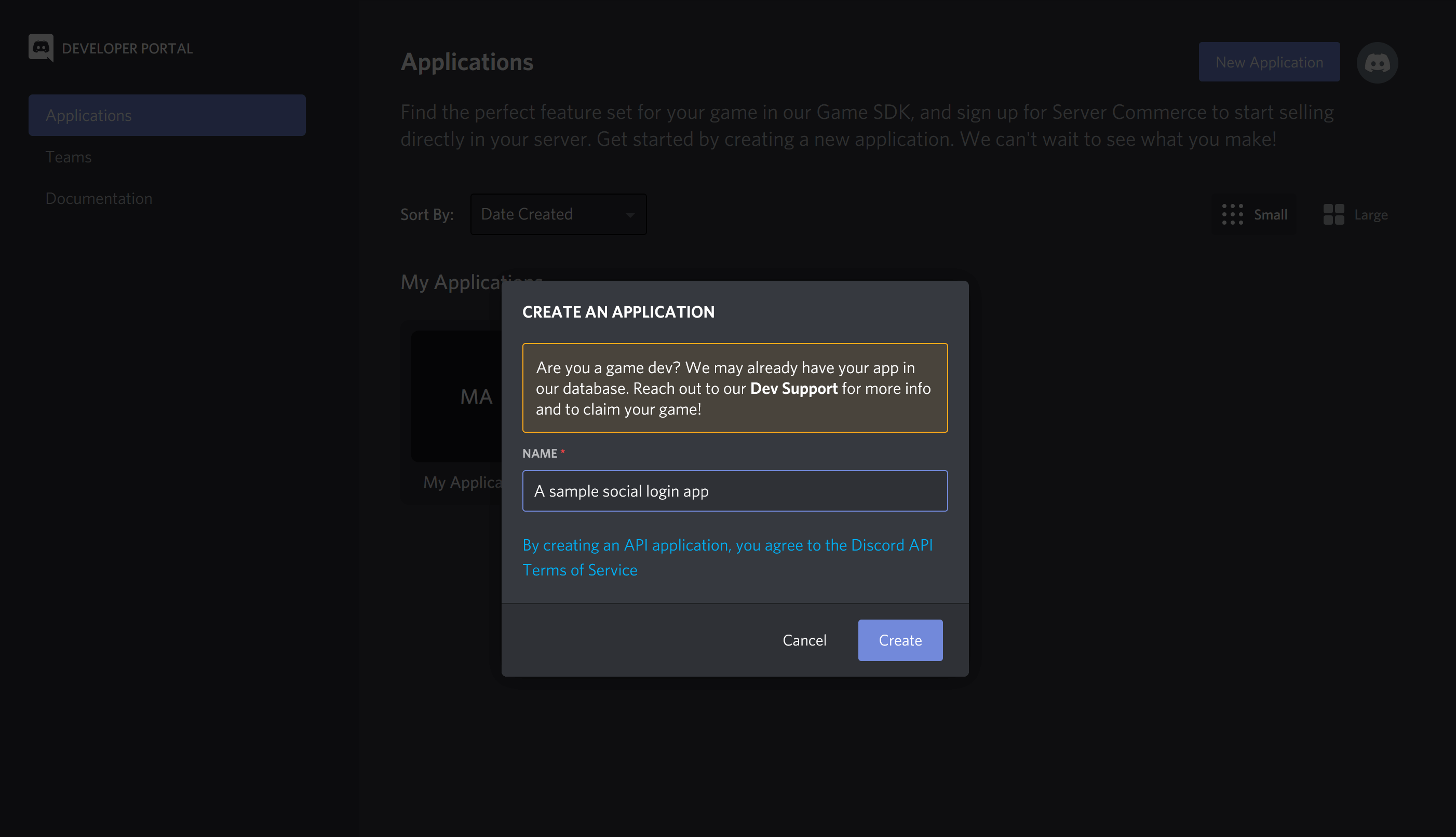 Discord Developer Portal — Documentation — Applications