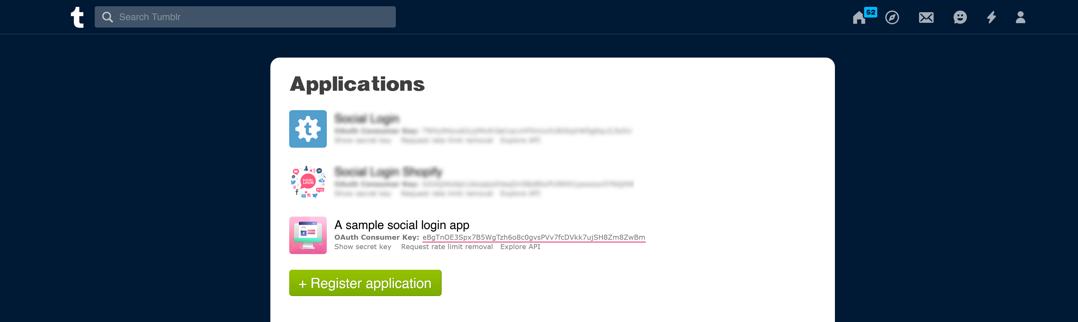 Use tumblr's signup form to login